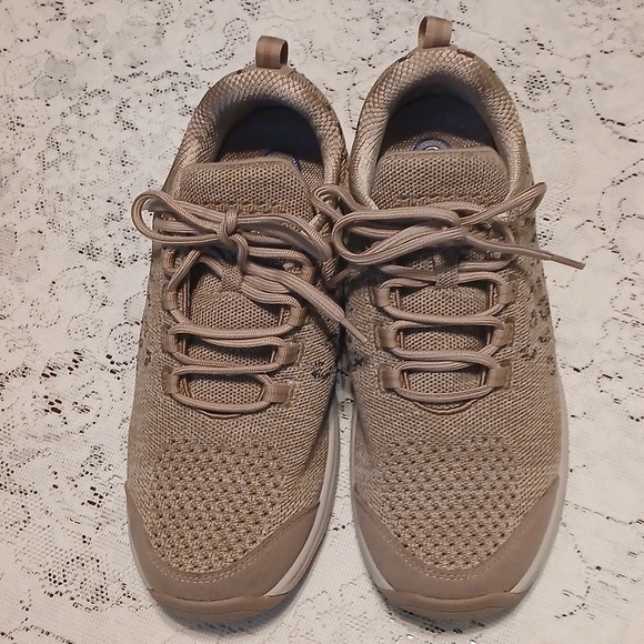 Orthofeet Shoes - Orthofeet Taupe Knit Comfort Slip-On Shoe sz. 9X-Wide